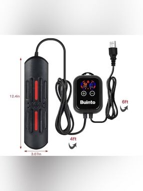 Buinto Aquarium Heater, 1200W Bold Double Quartz Tube Heater B-878 New OTHER